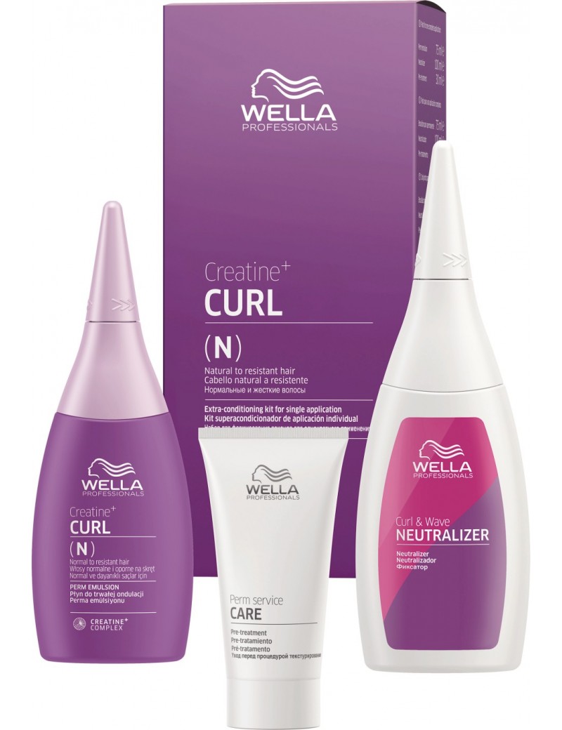 Permanente pour cheveux colorés-Wella Professionnel-Kit Creatin+ Curl ( C )