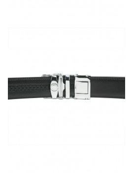 ceinture à boucle automatique homme - Croute de vachette double noir