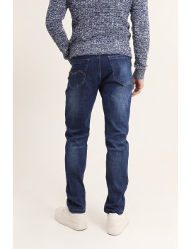 Pantalon jean délavé bleu pour homme