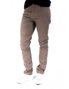 Pantalon chino gabardine marron pour homme