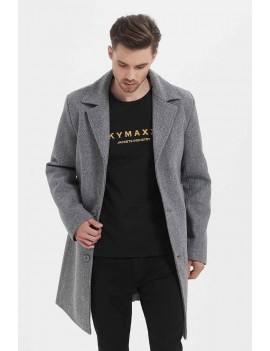 Manteaux col tailleur homme - gris clair