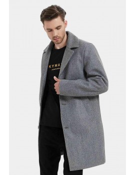 Manteaux col tailleur homme - gris clair