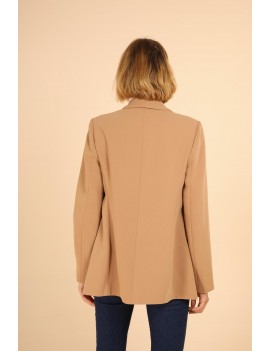Veste Femme Blazer double boutonnage camel