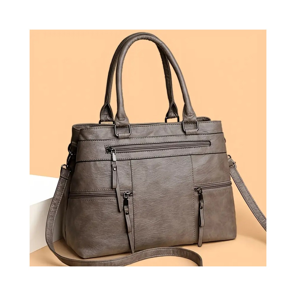 sac à main bandoulière vintage taupe