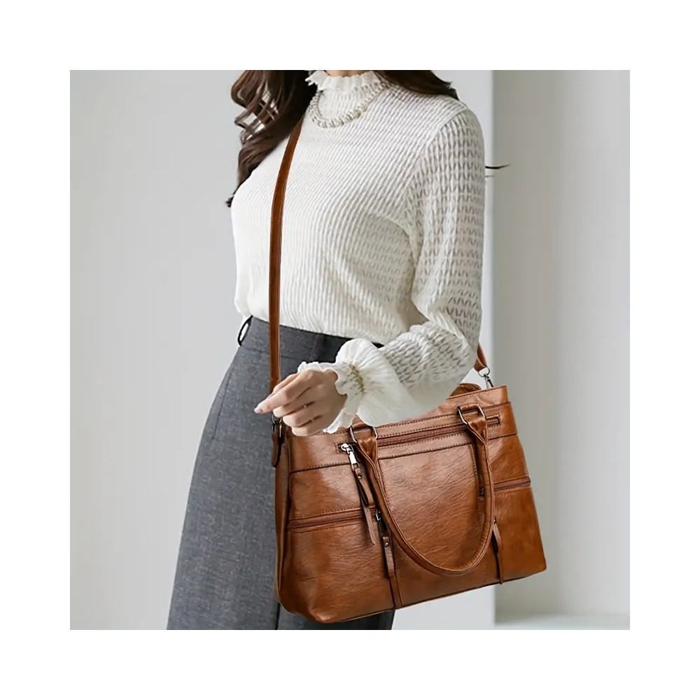 sac à main bandoulière vintage marron