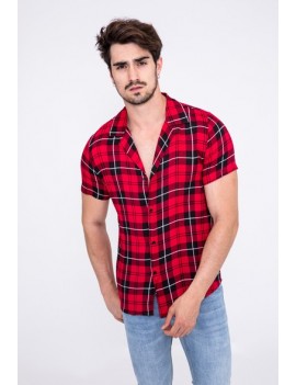 Chemise à carreaux manches...