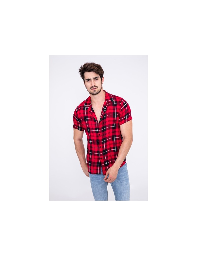 Chemise à carreaux manches coutes pour homme
