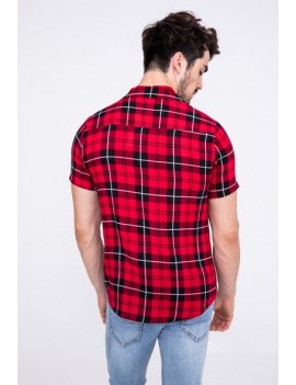 Chemise à carreaux manches coutes pour homme