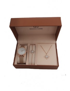 COFFRET MONTRE FEMME ET BIJOUX étoile (ACIER) cuivre