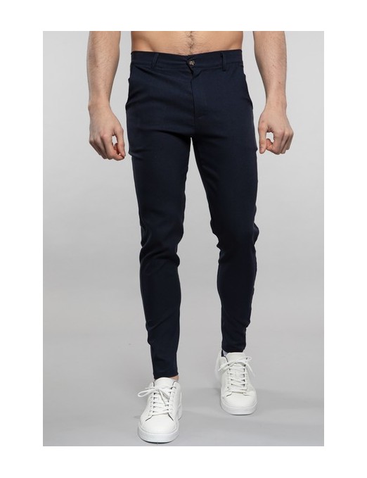 Pantalon Slim Homme- Couleur Bleu Nuit