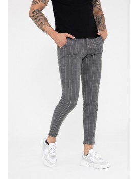 Pantalon à rayures gris...