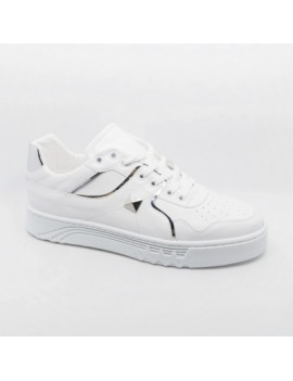 Chaussures baskets homme - Tamboga blanc argent