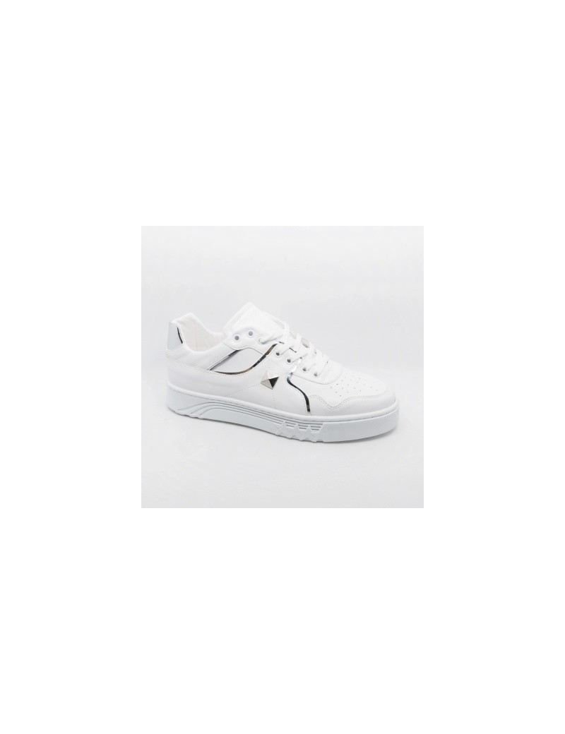 Chaussures baskets homme - Tamboga blanc argent