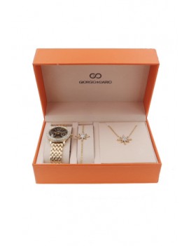 Coffret montre et bijoux étoile pour femme- dorée