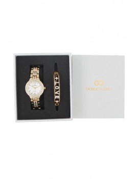 Coffret montre femme avec bijoux (acier) couleur cuivre