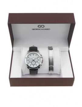 Coffret montre et bracelet homme-coh5 argent