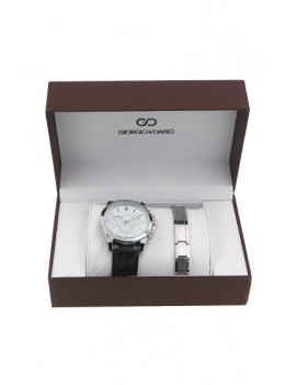 Coffret montre et bracelet homme-coh5 argent