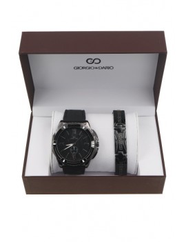 Coffret montre et bracelet homme-coh6- noir