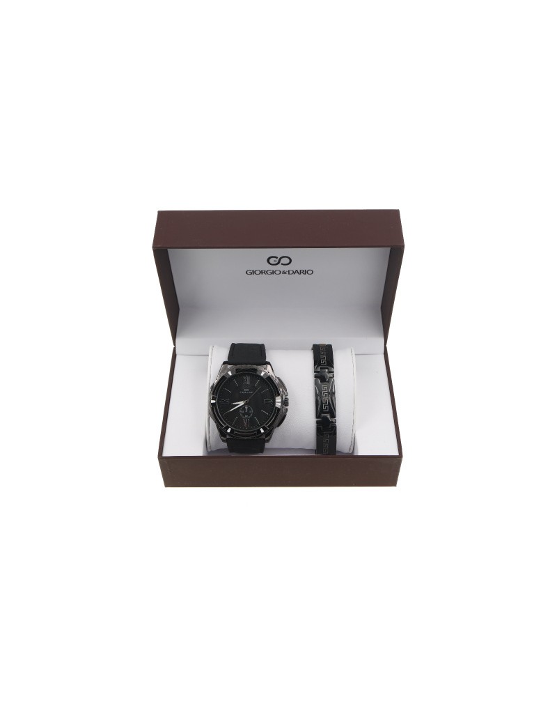 Coffret montre et bracelet homme-coh6- noir