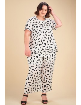 Ensemble Pantalon - Femme Grande taille - Blanc