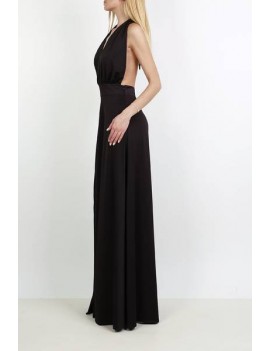 Robe noire longue cheap dos nu