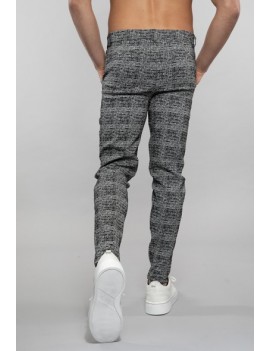 Pantalon carreaux gris Homme