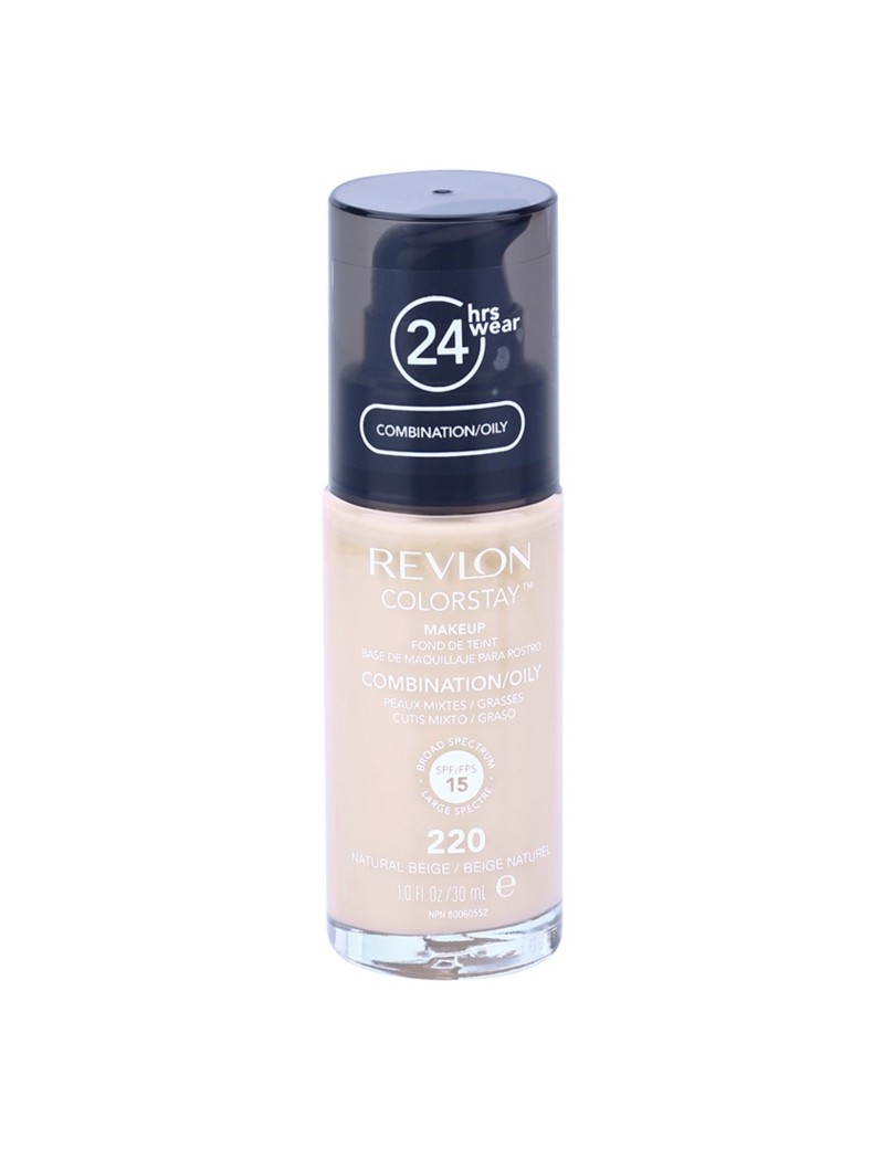 fond de teint matifiant longue tenue- Revlon Cosmetics ColorStay™- SPF 15- n°220 Natural Beige 30 ml
