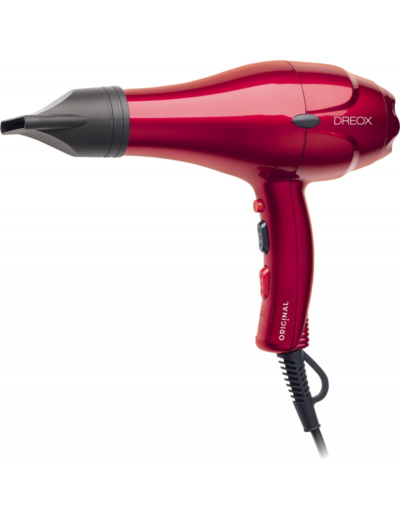 Sèche-cheveux professionnel- Original Best Buy Dreox 2000W AC- Rouge Métallique