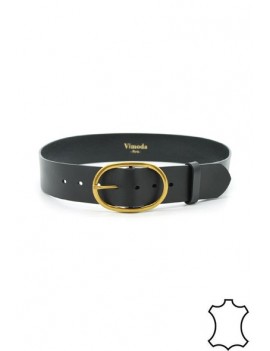 ceinture -femme-100% cuir couleur noir
