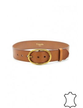 Ceinture -Femme-100% cuir couleur Camel