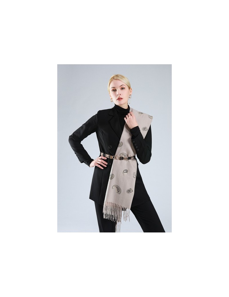 ÉCHARPE AVEC MOTIFS- BEIGE