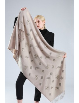 ÉCHARPE AVEC MOTIFS- BEIGE