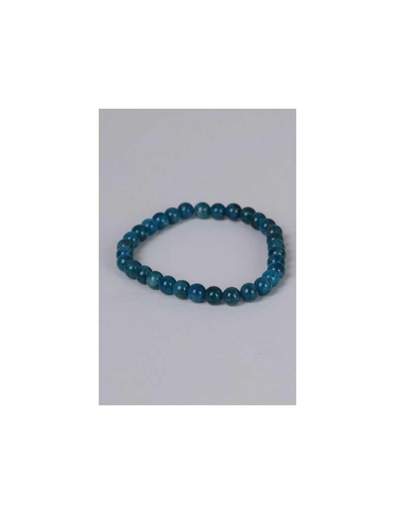 bracelet pierre minérale-apatite bleue