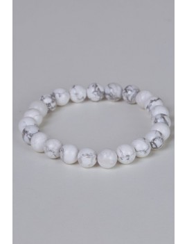 bracelet pierre minéral- Howlite