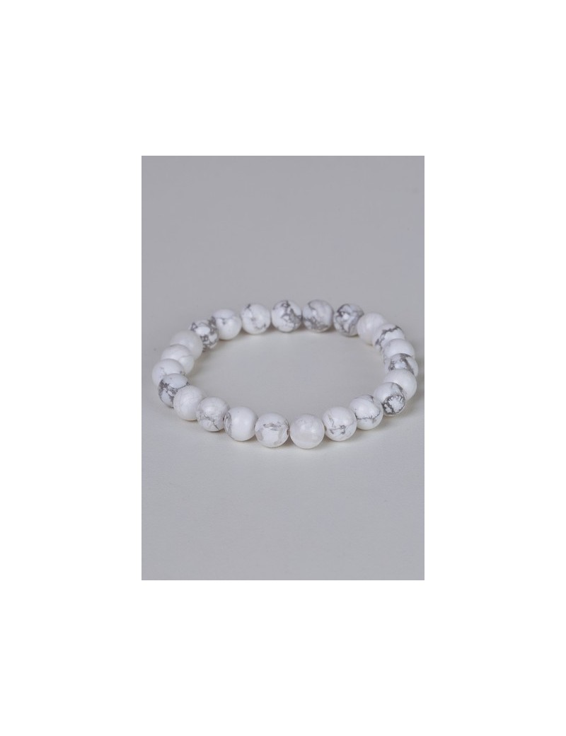 bracelet pierre minéral- Howlite