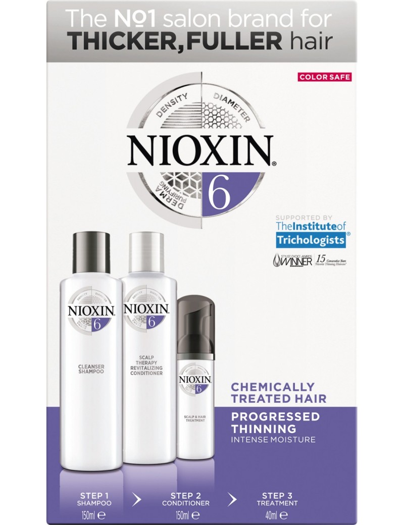 Kit Soin Nioxin N°6- Cheveux très fins, traités chimiquement