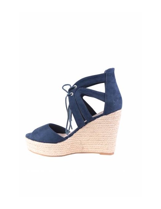 Sandales Talons Compensés pour femme - Anoushka Bleu marine