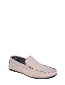 Chaussures Mocassins simili cuir pour homme- Beige-gris