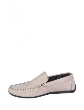 Chaussures Mocassins simili cuir pour homme- Beige-gris