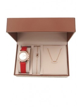 Coffret montre et bijoux pour femme- Chiffres Romains- couleur Cuivre