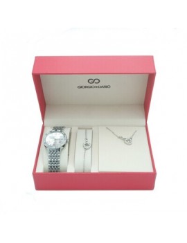 Coffret montre et bijoux forme cœur pour femme- couleur Argent