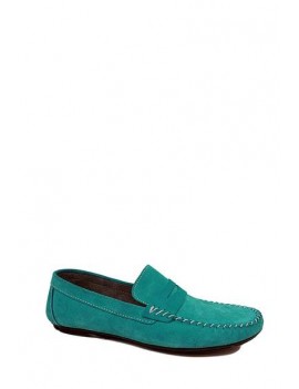 Chaussures Mocassins Cuir Pour Homme - Couleur Turquoise