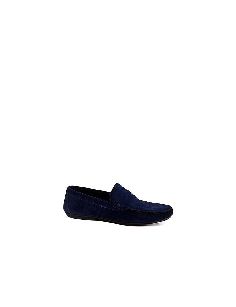 Chaussures mocassins Cuir Pour Homme-Couleur Bleu marine