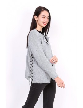 Gilet à chaines pour femme coloris noir et gris