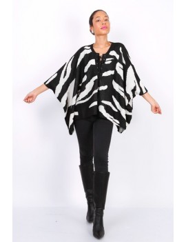 Poncho zèbre Trois coloris disponibles