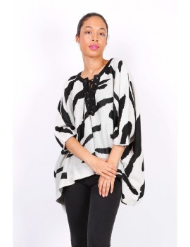 Poncho zèbre Trois coloris disponibles
